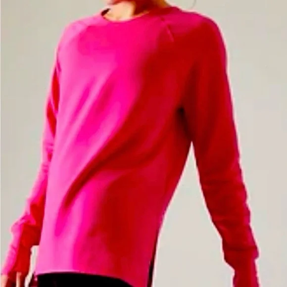 Athleta vibrant pink coaster luxe recover sweatshirt - Picture 10 of 11
